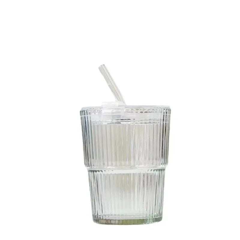 Vertical Stripes Glass Cup
