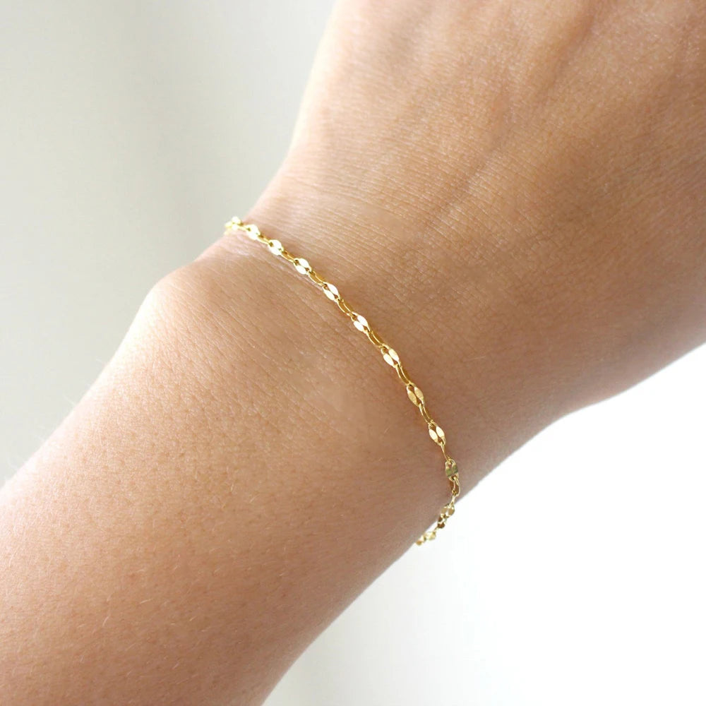 Adjustable Gold Chain Bracelets: Stainless Steel