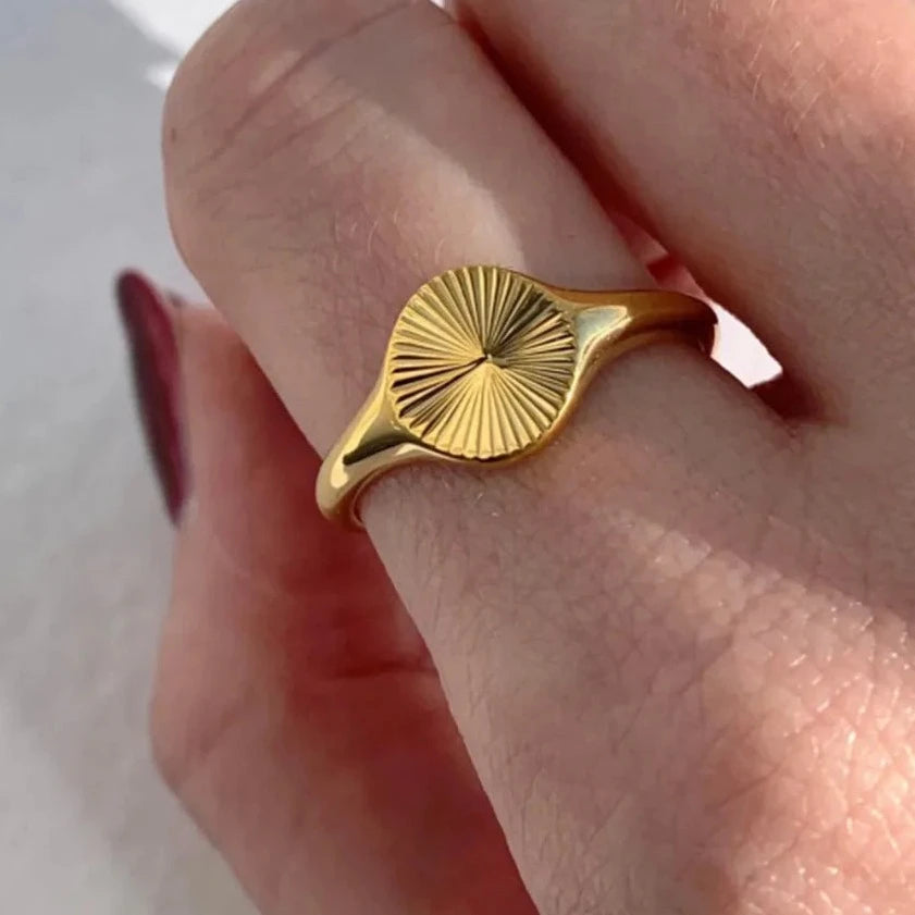 Minimalist Dainty Ray Ring