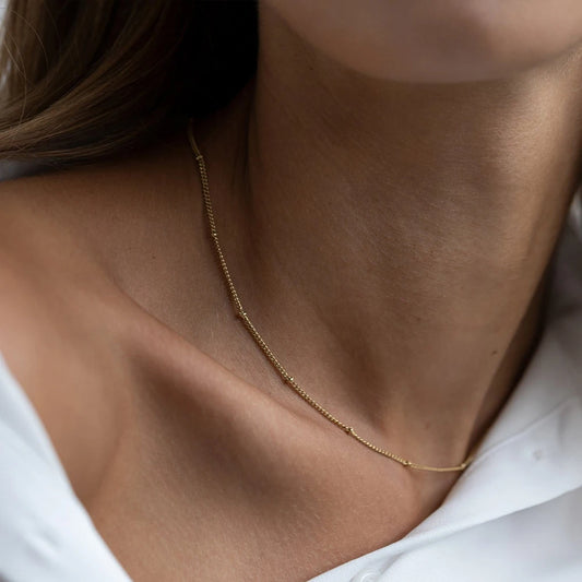 Gold-Tone Stainless Steel Choker Necklace