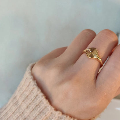 Minimalist Dainty Ray Ring