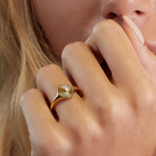 Minimalist Dainty Ray Ring