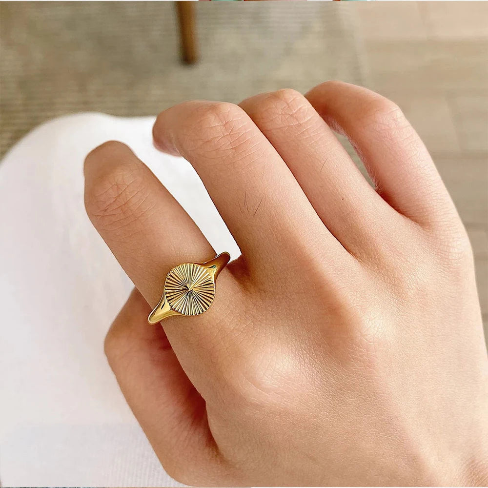 Minimalist Dainty Ray Ring